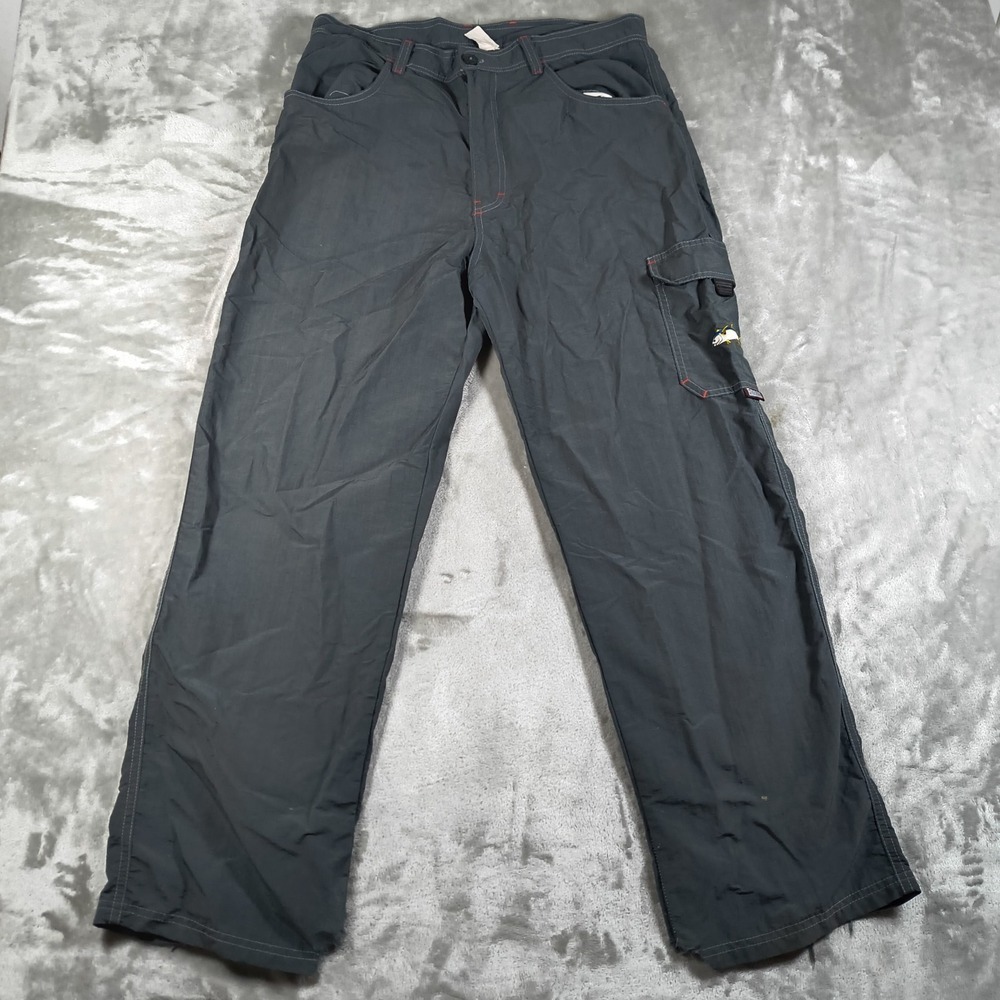 Vintage Fishworks Cargo Pants Men 32x29 Outdoor Fish Baggy 90s Embroidered Nylon